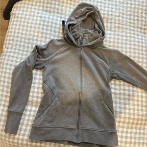 Athleta Heather Gray Zip-Up Jacket